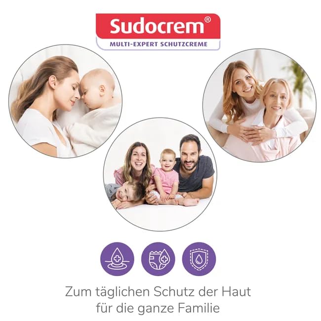 SUDOCREM - Regenerierende Windelsalbe, schützt empfindliche Babyhaut, speziell bei Windelausschlag