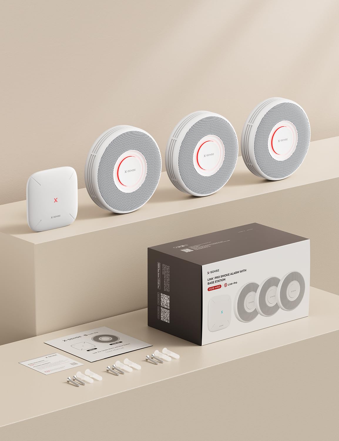 X-Sense Smarter Rauchmelder WLAN mit Sprachausgabe und 17 Standorten, Feuermelder, Rauchmelder, Brandmelder 6 Stück