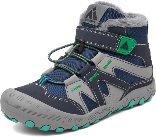 Mishansha Kinder Winterschuhe Warm Gefüttert Winterstiefel Jungen Mädchen Boots
