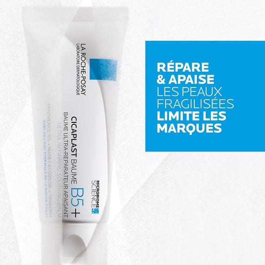 La Roche-Posay Reparierende Creme für Körper, Gesicht und Lippen, für empfindliche Haut, mit Dexpanthenol und Tribiom, reduziert Spannungsgefühle und Rötungen, Cicaplast Baume B5+, 100 ml