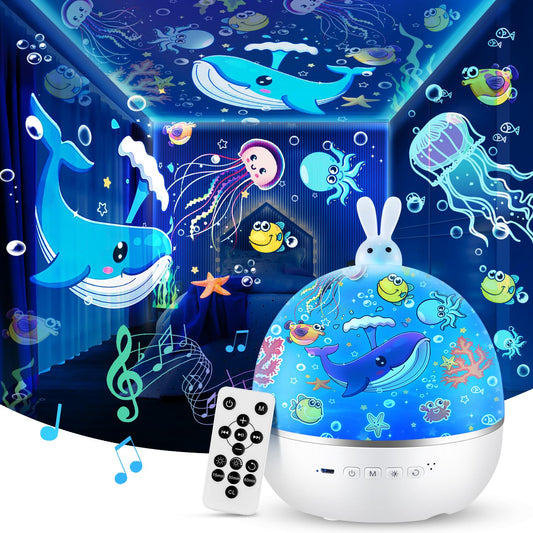 Sternenhimmel Projektor Kinder mit 15 Film, Nachtlicht Baby,Bluetooth,LED Projektor