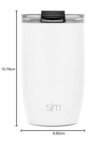 Simple Modern Thermobecher Kaffeebecher to go mit Klappdeckel | Isolierter Edelstahl-Kaffeebecher