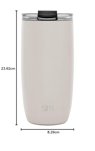 Simple Modern Thermobecher Kaffeebecher to go mit Klappdeckel | Isolierter Edelstahl-Kaffeebecher