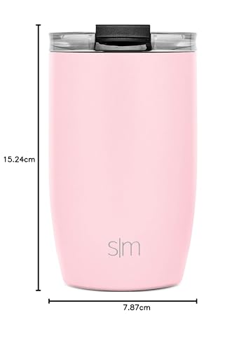 Simple Modern Thermobecher Kaffeebecher to go mit Klappdeckel | Isolierter Edelstahl-Kaffeebecher