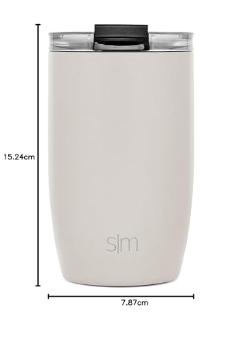 Simple Modern Thermobecher Kaffeebecher to go mit Klappdeckel | Isolierter Edelstahl-Kaffeebecher