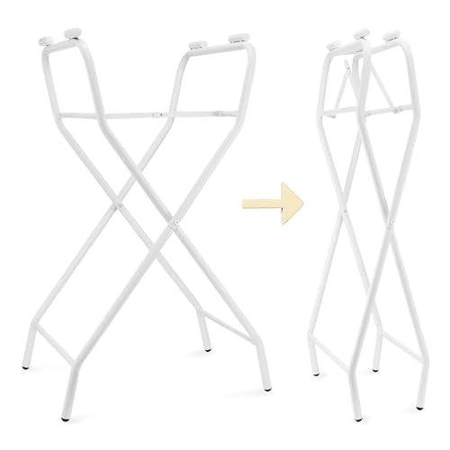 Faltbare Babybadewanne von Moby-System mit Einsatz, LCD-Thermometer und Rahmen – sicherer Halt ab Geburt, ergonomisch 