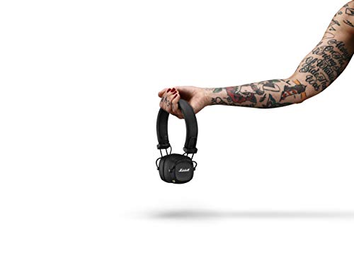 Marshall Major V Bluetooth-Kopfhörer, 100 Stunden Akkulaufzeit – Schwarz 