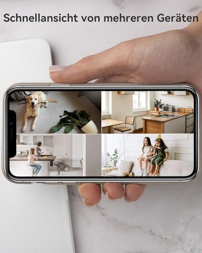 2K Überwachungskamera Innen 355°/70°, 3MP WLAN Kamera Innen 