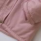 Winterjacke für Mädchen, dicker, warmer Kinderparka, Baumwollmantel, fleecegefütterter Wintermantel, winddicht, Fleece 