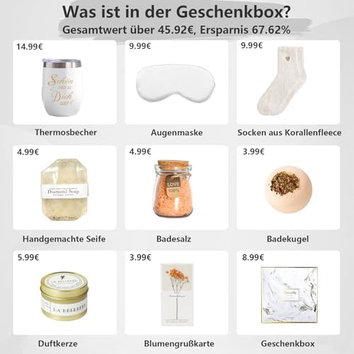 Yogopro-Geschenke für Frauen, Geburtstagsgeschenk für Frauen, Geschenkset, Wellness-Geburtstagsgeschenk 