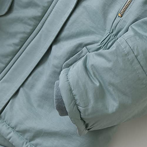 Winterjacke für Mädchen, dicker, warmer Kinderparka, Baumwollmantel, fleecegefütterter Wintermantel, winddicht, Fleece 