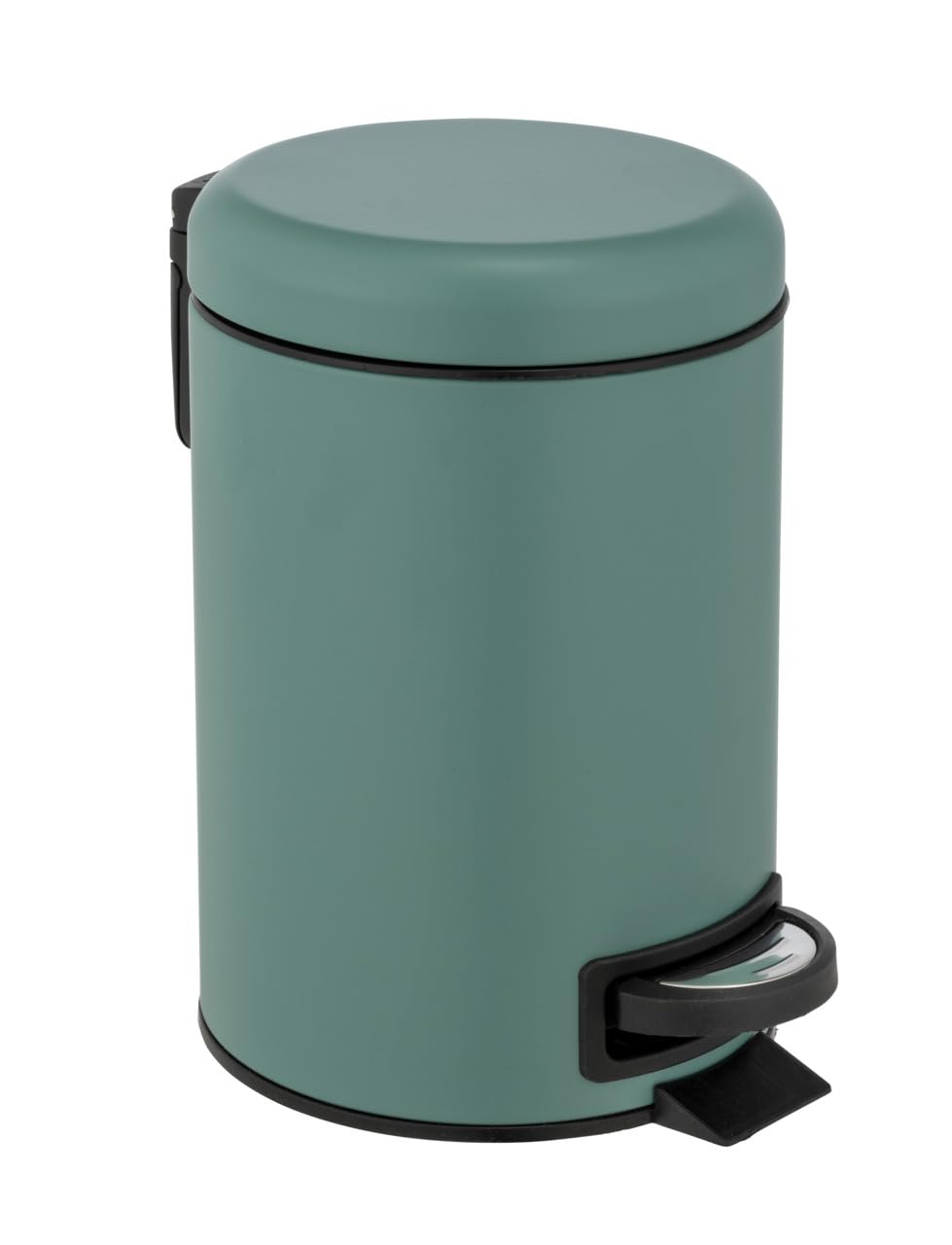 WENKO Leman Kosmetik-Treteimer, mattgold, 3 l – Kosmetik- und Abfalleimer mit Anti-Fingerprint-Beschichtung, Fassungsvermögen: 3 Liter, Edelstahl, 17 x 25 x 22,5 cm, gold 