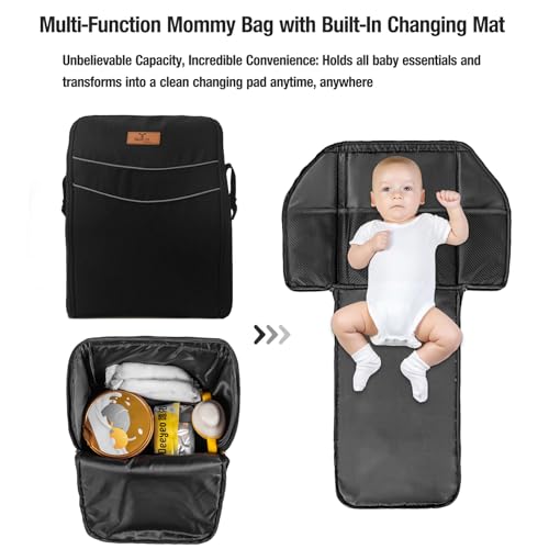 Reenborn 3-in-1 Kinderwagen, Buggy mit zwei umkehrbaren Schiebemodi, Kinderwagen mit Gestell aus Aluminiumlegierung, Babywagen, 3-in-1 Komplettset mit Ein-Klick-Faltmechanismus 