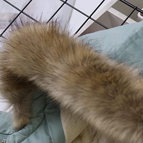 Winterjacke für Mädchen, dicker, warmer Kinderparka, Baumwollmantel, fleecegefütterter Wintermantel, winddicht, Fleece 