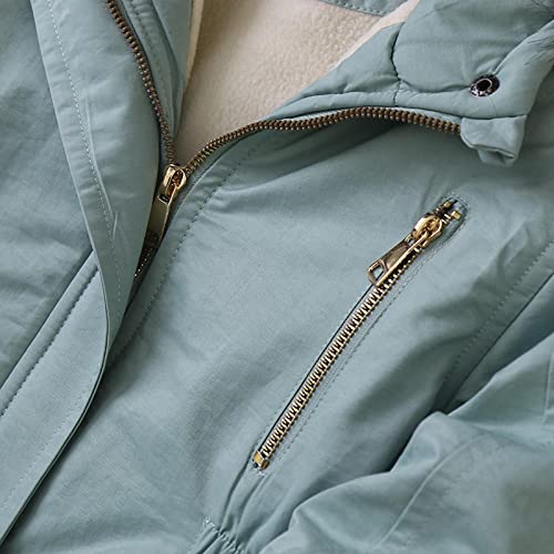 Winterjacke für Mädchen, dicker, warmer Kinderparka, Baumwollmantel, fleecegefütterter Wintermantel, winddicht, Fleece 