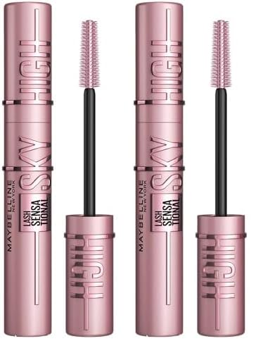 Maybelline New York Sky High Schwarze Wimperntusche für extrem lange Wimpern und Volumen, Sky High Mascara 