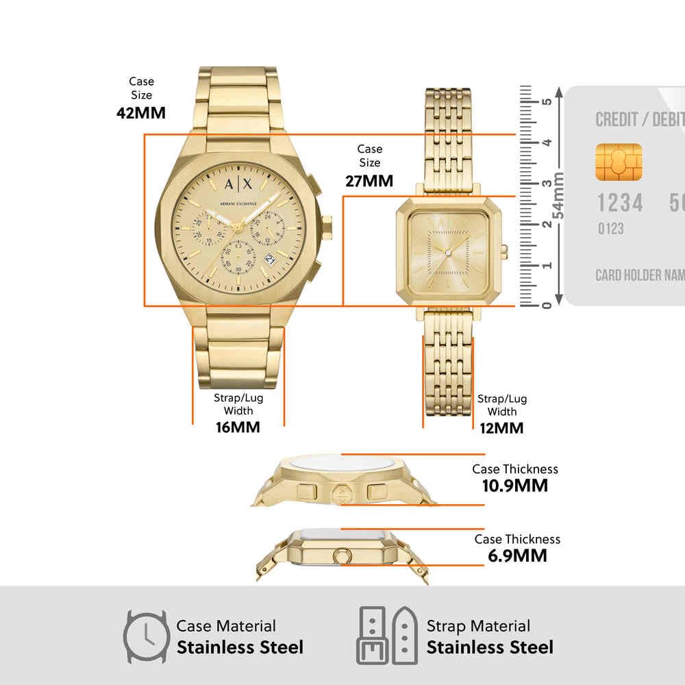 Armani Exchange Herrenuhr, Quarz-Chronographenwerk