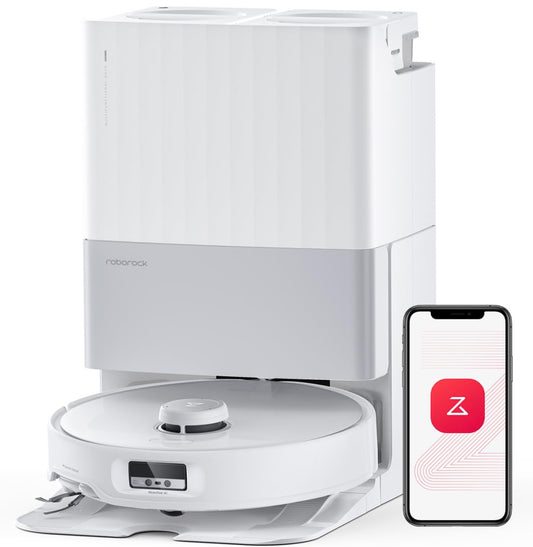 Roborock Qrevo Edge Saugroboter mit Wischfunktion, Kantenreinigung, beheizbarem Wischmopp und 75 °C heißem Wasser 