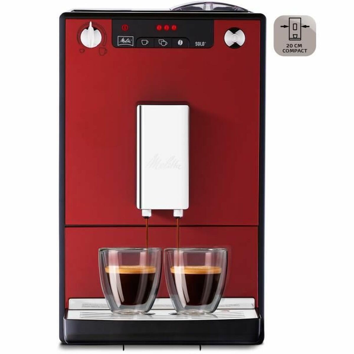 Melitta Kaffeemaschine Caffeo Solo E950 Slim, vollautomatisch mit Vorbrühfunktion und 15-bar-LED-Anzeige 