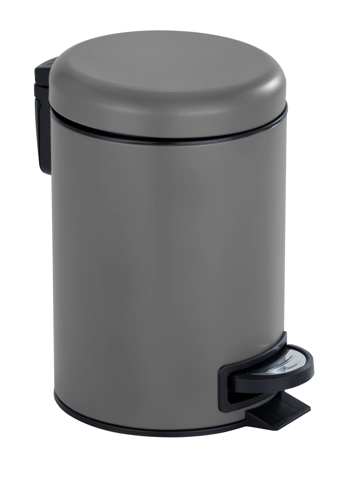 WENKO Leman Kosmetik-Treteimer, mattgold, 3 l – Kosmetik- und Abfalleimer mit Anti-Fingerprint-Beschichtung, Fassungsvermögen: 3 Liter, Edelstahl, 17 x 25 x 22,5 cm, gold 