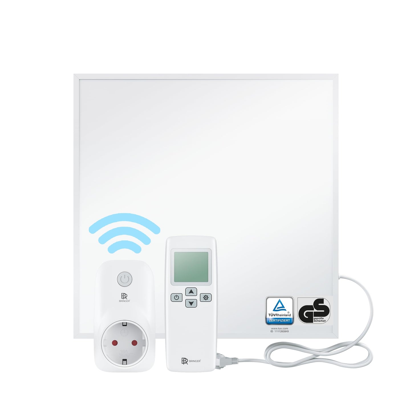 BR Bringer Infrarotheizung, 600 Watt, elektrische Infrarotheizung, energiesparend, TÜV GS-geprüft, deutsche Qualitätsmarke 