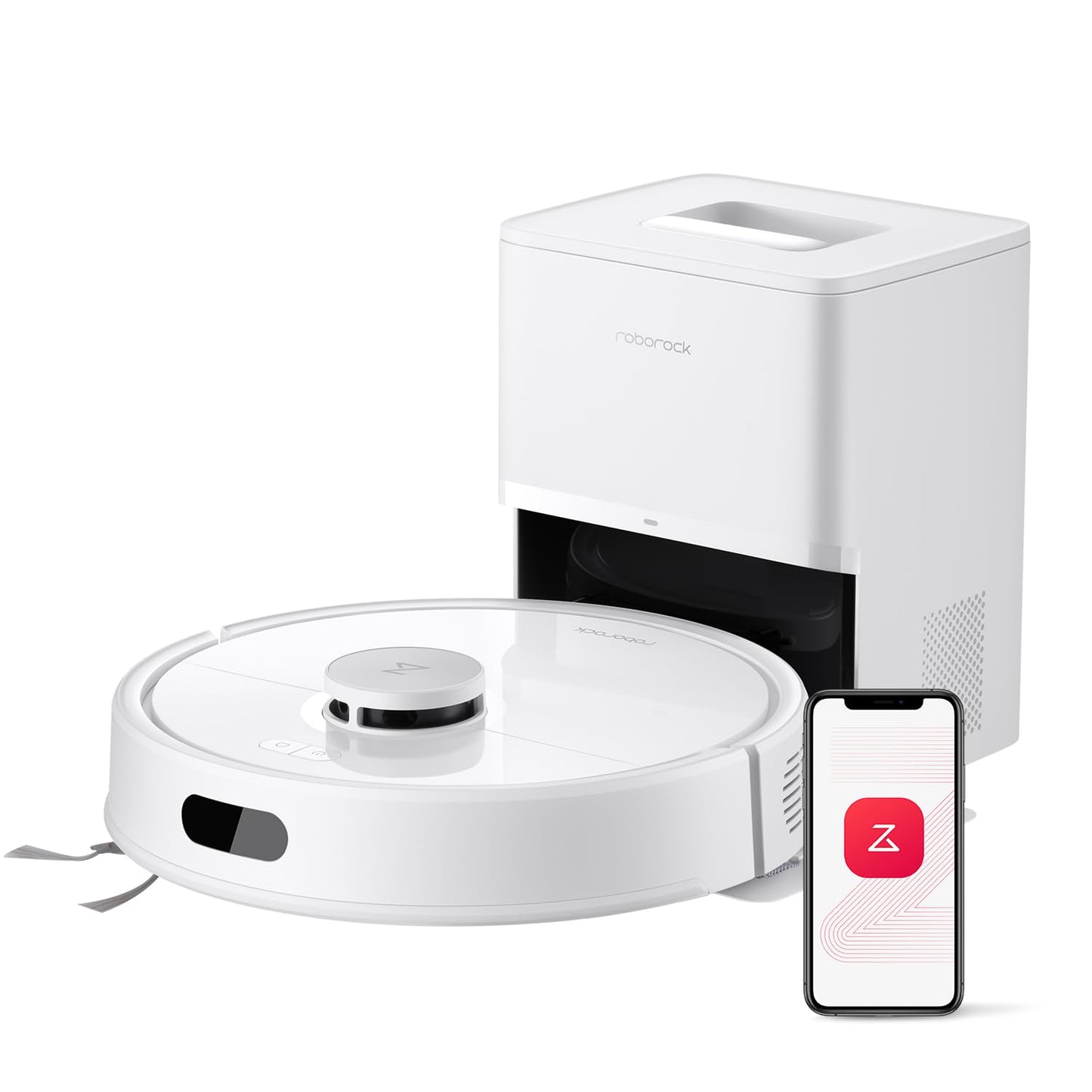 roborock Q7 L5+ Saugroboter mit Wischfunktion, Automatische Staubentleerung, 8.000 Pa Saugkraft, LiDAR-Navigation, Wischroboter für Teppich 