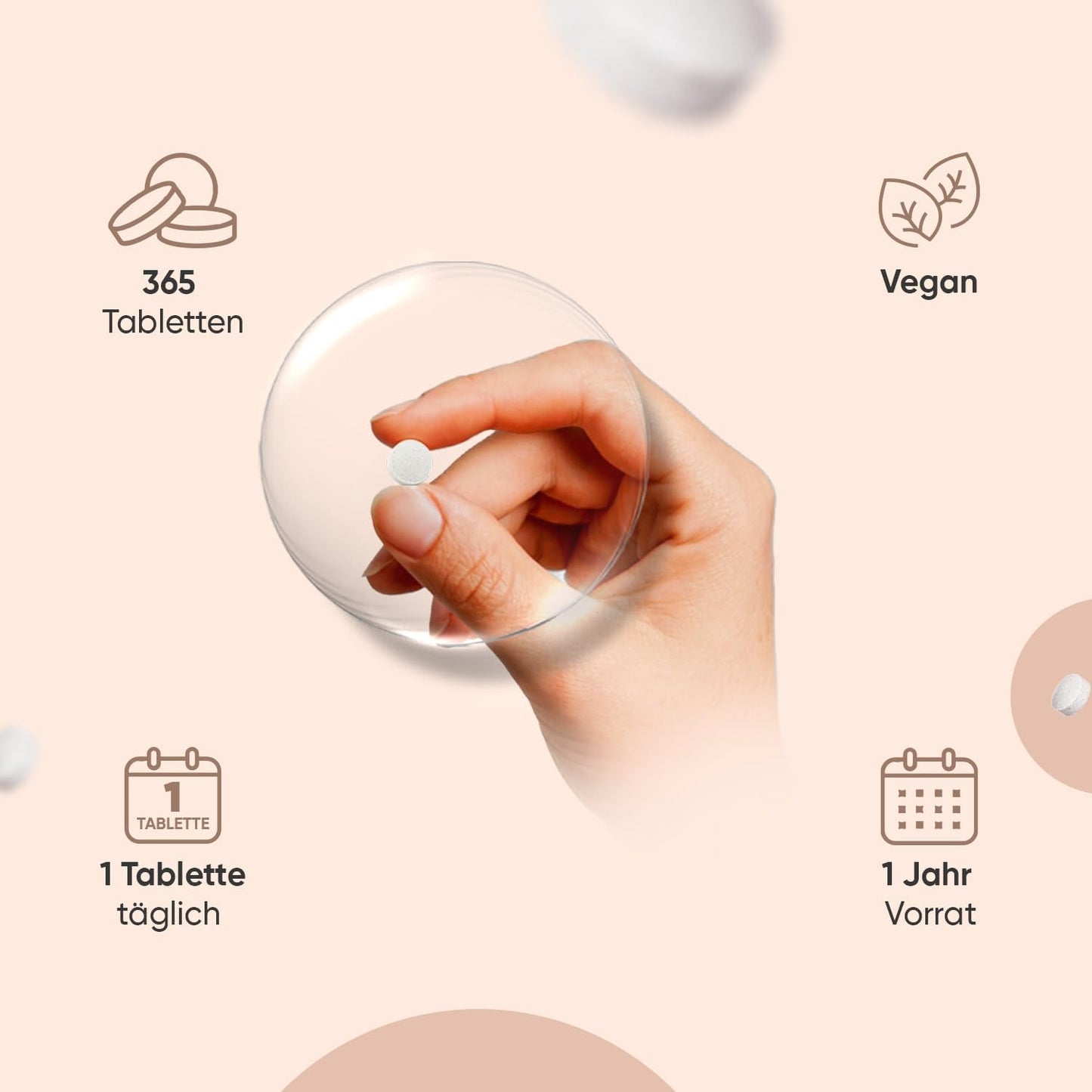 Vitamin K2 MK7-365 Vegane Tabletten – 200 µg pro Dosis – 100 % All-trans-Menachinon – Jahresvorrat 