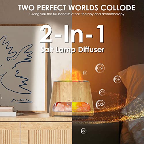 2-in-1 Aroma-Diffusor &amp; Salz-Serie Pakistan Light, Flammeneffekt für ätherische Öle, Luftbefeuchter mit 3 Helligkeitsstufen, 150 ml