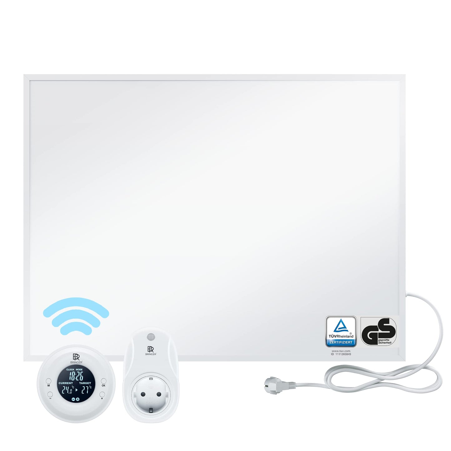 BR Bringer Infrarotheizung, 600 Watt, elektrische Infrarotheizung, energiesparend, TÜV GS-geprüft, deutsche Qualitätsmarke 