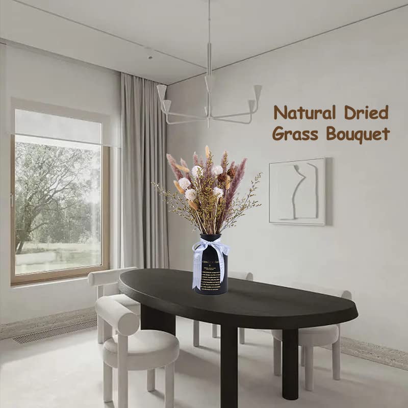 Getrocknetes Pampasgras, 60 Stück, natürliche Trockenblumen zur Dekoration, Schilfblumenstrauß 
