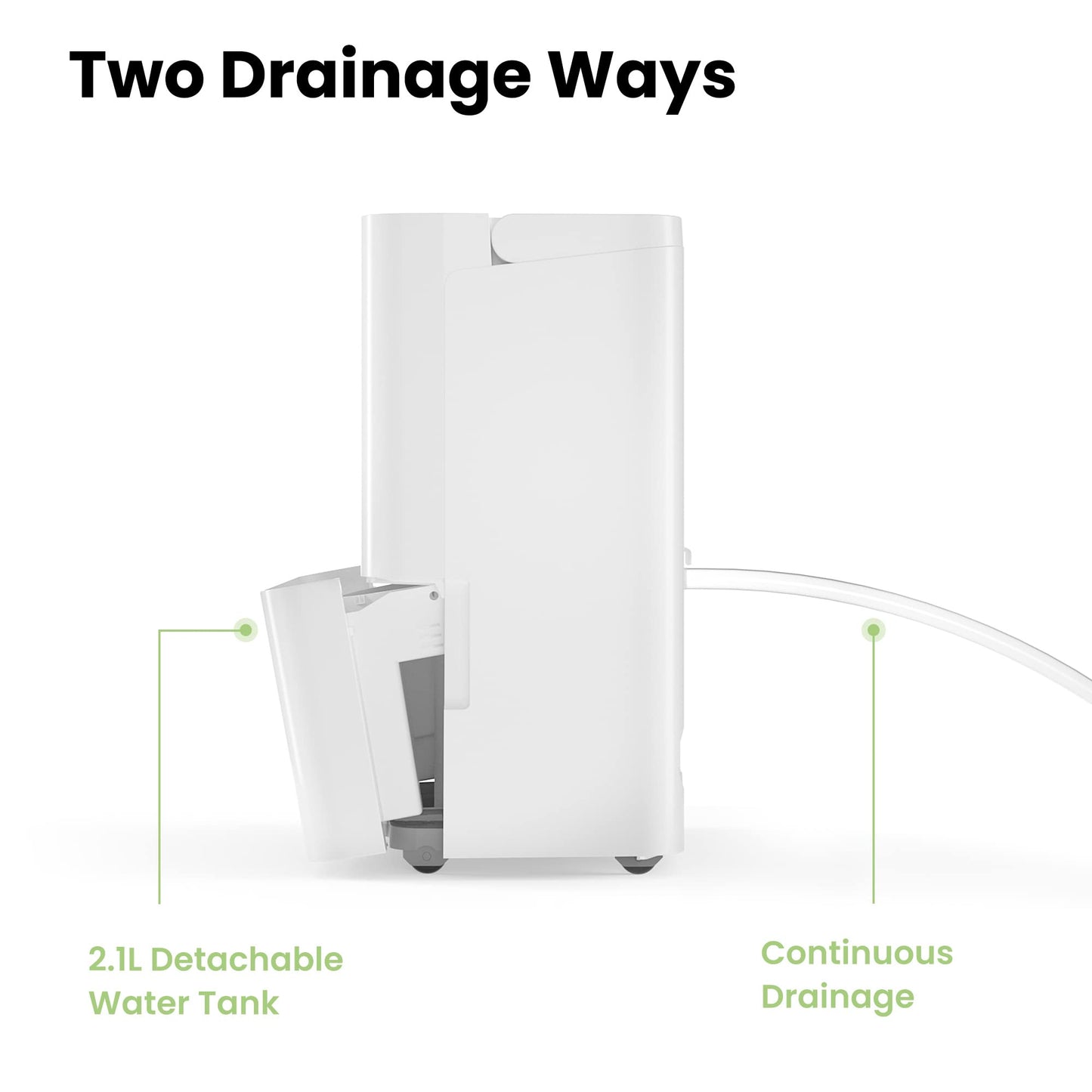 Luftentfeuchter, Entfeuchter 10 l/24 h, Raumgröße ca. 50 m³ (20 m²), LED-Anzeige 