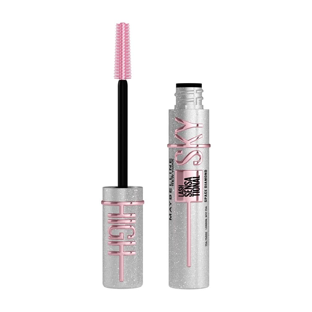 Maybelline New York Sky High Schwarze Wimperntusche für extrem lange Wimpern und Volumen, Sky High Mascara 
