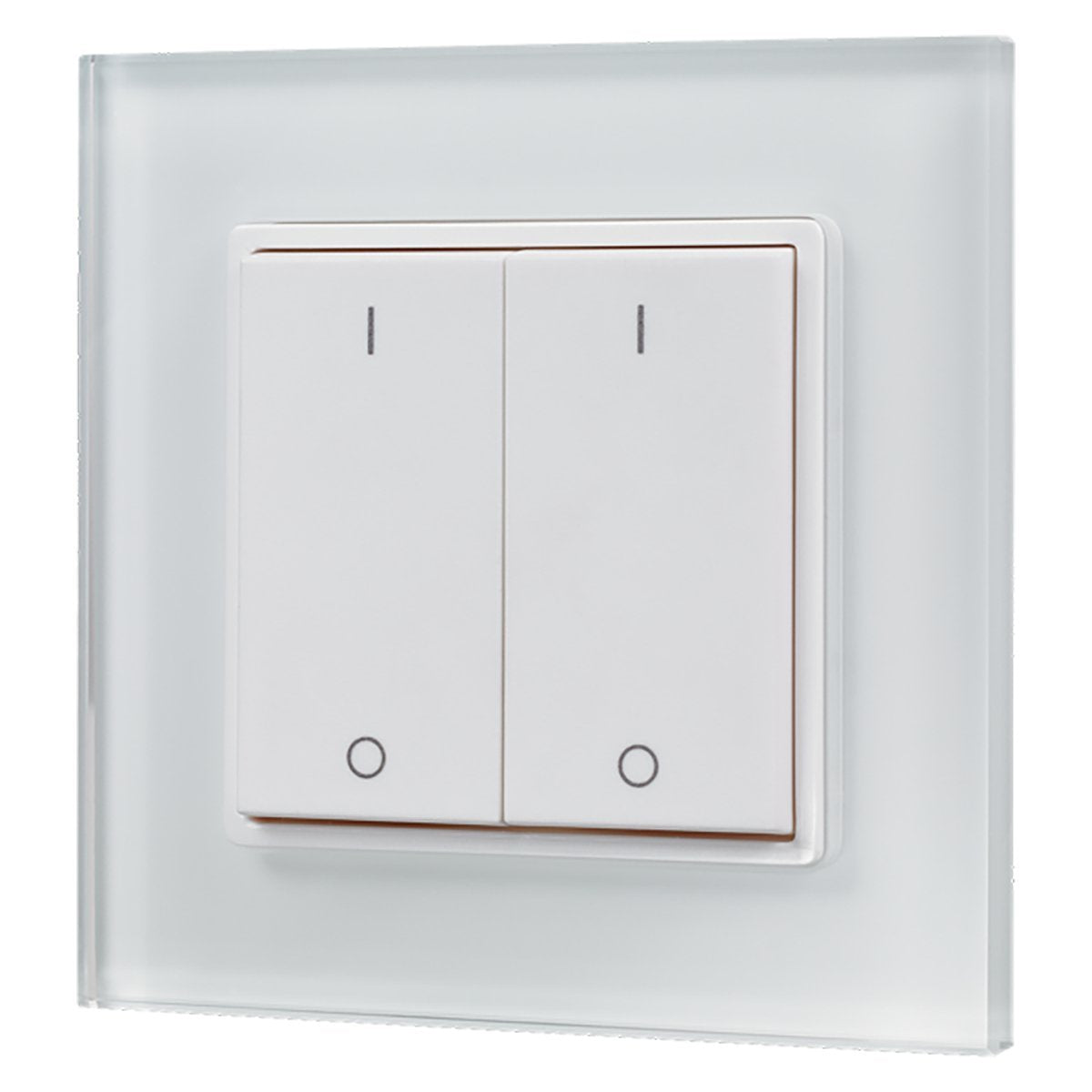 iluminize Design Wand-Dimmer Funk: mit Wippschalter zur Steuerung von weißen LEDs, 2 Zonen 