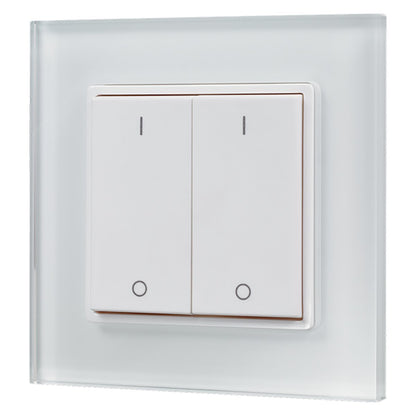 iluminize Design Wand-Dimmer Funk: mit Wippschalter zur Steuerung von weißen LEDs, 2 Zonen 