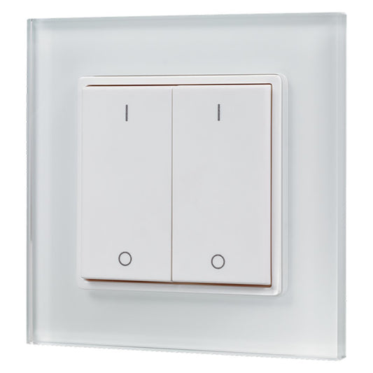 iluminize Design Wand-Dimmer Funk: mit Wippschalter zur Steuerung von weißen LEDs, 2 Zonen 