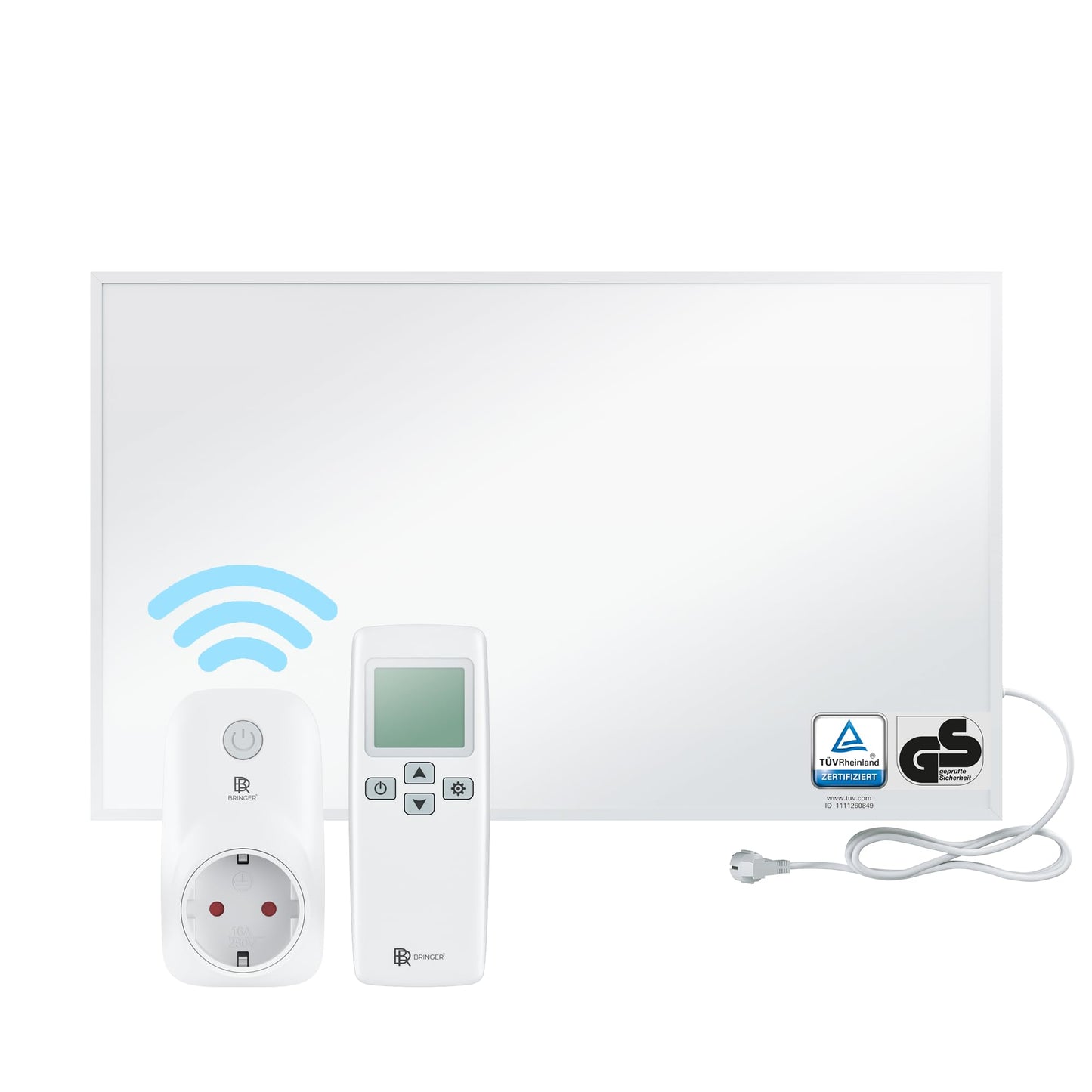 BR Bringer Infrarotheizung, 600 Watt, elektrische Infrarotheizung, energiesparend, TÜV GS-geprüft, deutsche Qualitätsmarke 