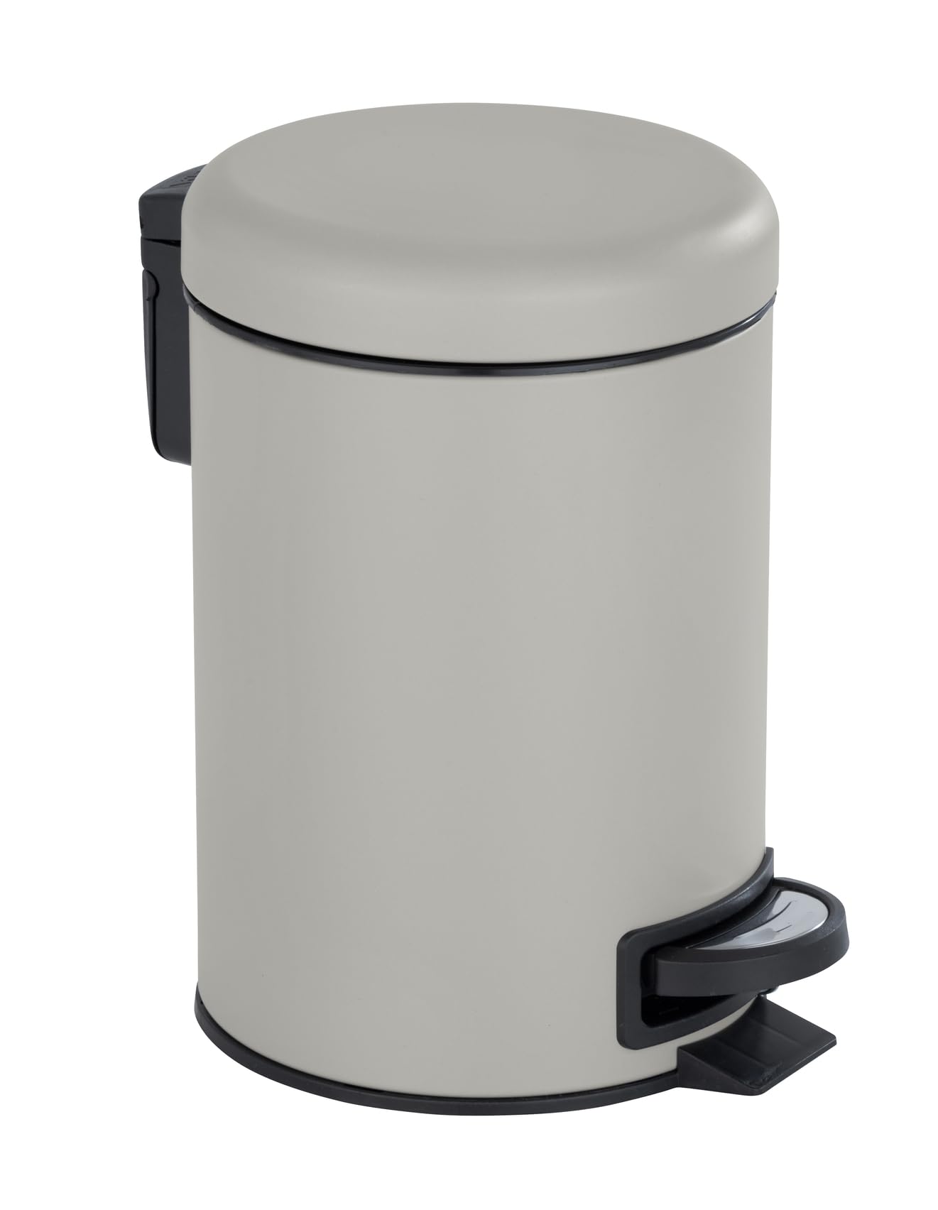 WENKO Leman Kosmetik-Treteimer, mattgold, 3 l – Kosmetik- und Abfalleimer mit Anti-Fingerprint-Beschichtung, Fassungsvermögen: 3 Liter, Edelstahl, 17 x 25 x 22,5 cm, gold 