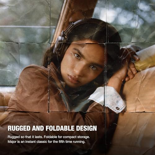 Marshall Major V Bluetooth-Kopfhörer, 100 Stunden Akkulaufzeit – Schwarz 