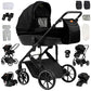 Reenborn 3-in-1 Kinderwagen, Buggy mit zwei umkehrbaren Schiebemodi, Kinderwagen mit Gestell aus Aluminiumlegierung, Babywagen, 3-in-1 Komplettset mit Ein-Klick-Faltmechanismus 