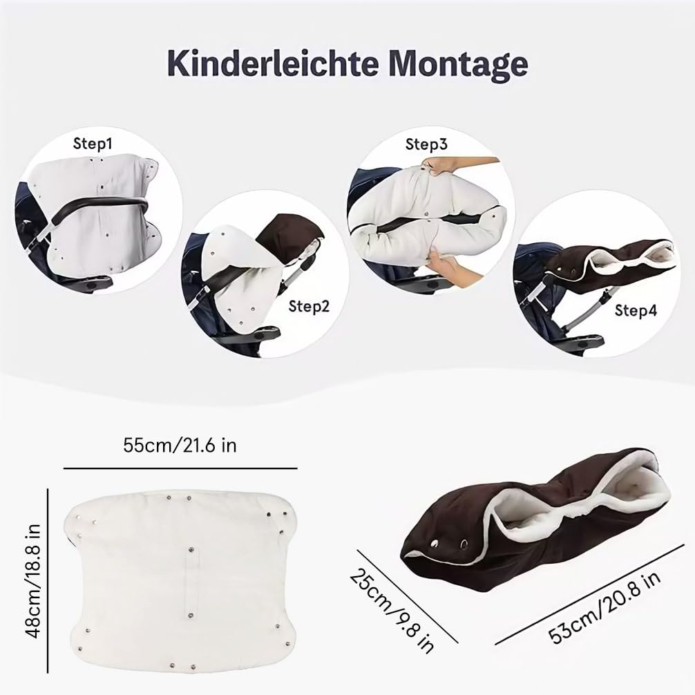 Handwärmer Kinderwagen,Universalgröße Handwärmer für Kinderwagen Buggy Zubehör 