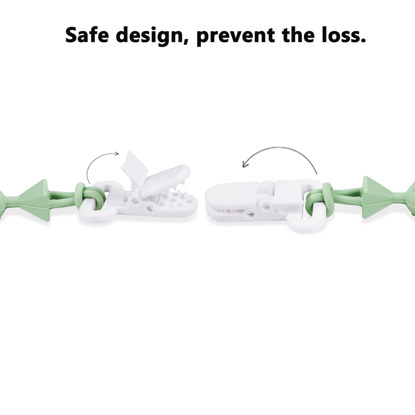 PandaEar 5er-Pack Baby Schnullerkette Silikon 