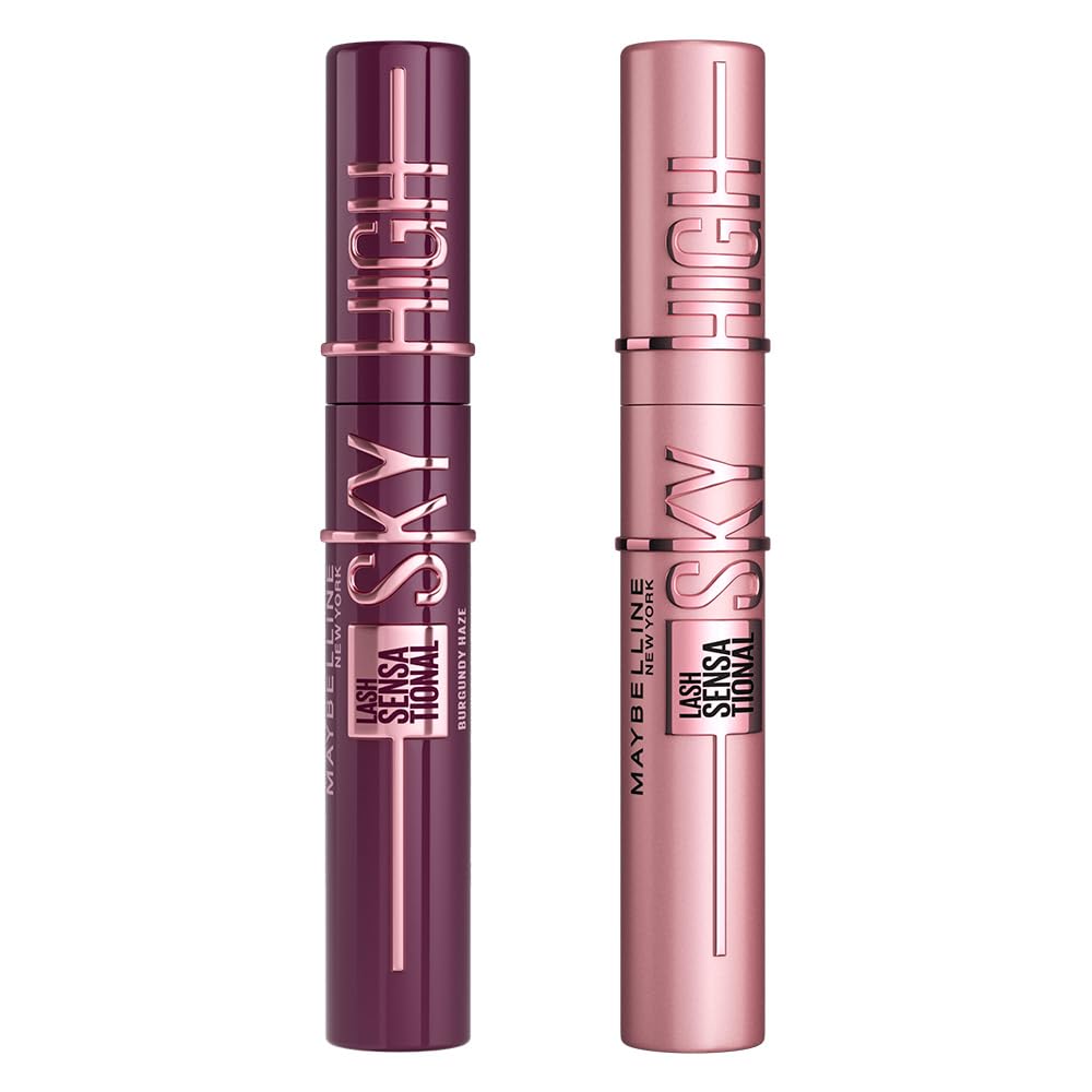 Maybelline New York Sky High Schwarze Wimperntusche für extrem lange Wimpern und Volumen, Sky High Mascara 