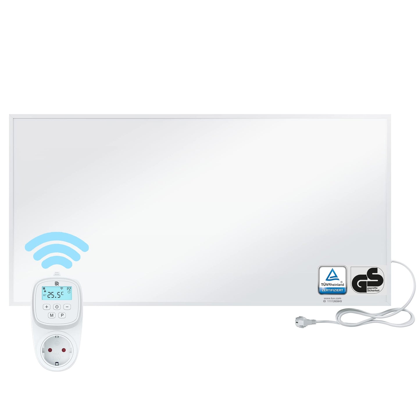 BR Bringer Infrarotheizung, 600 Watt, elektrische Infrarotheizung, energiesparend, TÜV GS-geprüft, deutsche Qualitätsmarke 