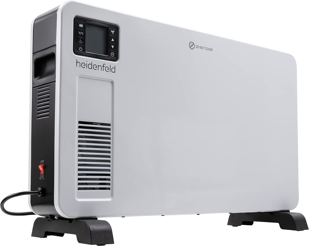 Heidenfeld Konvektor Heizung elektrisch EK100 | 𝟑 𝐉𝐀𝐇𝐑𝐄 𝐆𝐀𝐑𝐀𝐍𝐓𝐈𝐄 - 2300 Watt - Fernbedienung - Heizkörper - Elektroheizung 