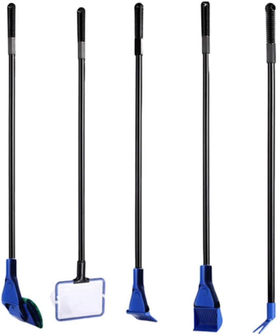 5-in-1 Aquarium Reinigungsset mit Kies Vakuum Siphon Pumpe - Manueller Aquariumreiniger 
