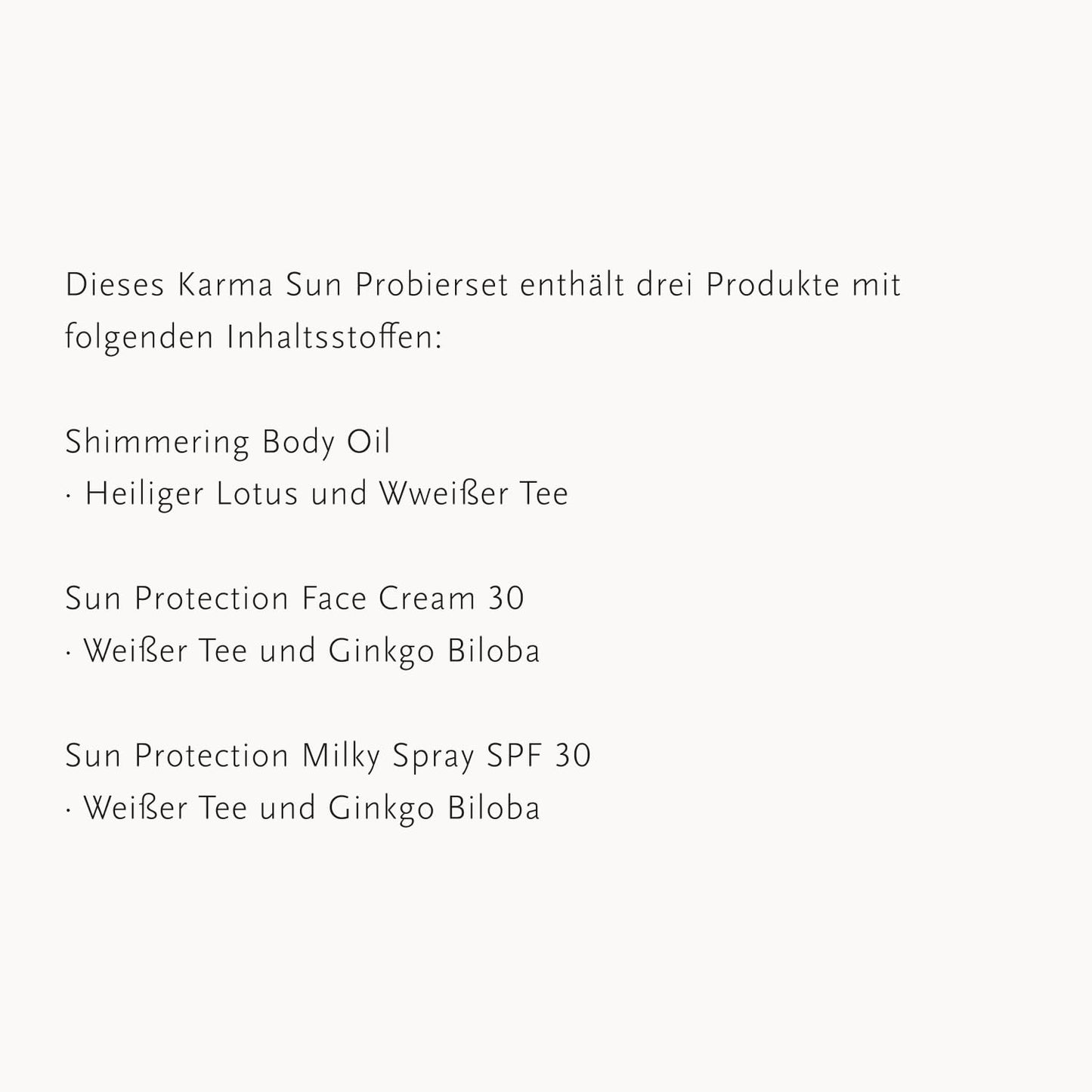 Rituale Das Ritual des Karma | Gesichtssonnenschutz, Sonnenschutzspray mit LSF 30 