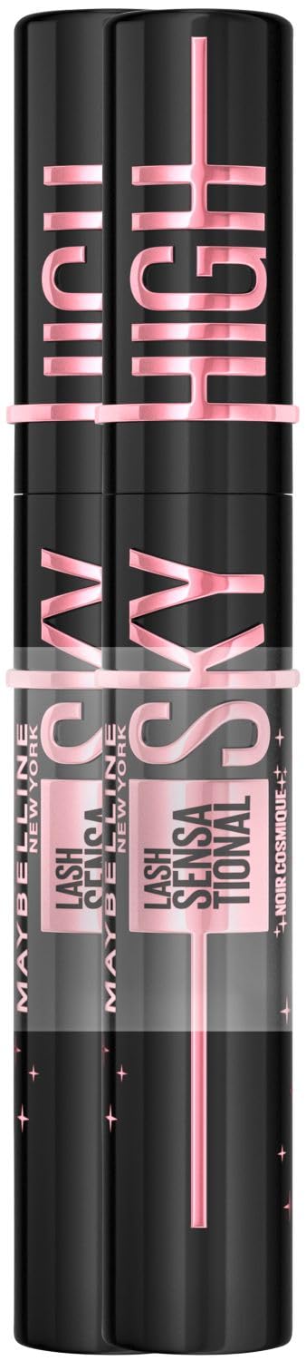 Maybelline New York Sky High Schwarze Wimperntusche für extrem lange Wimpern und Volumen, Sky High Mascara 