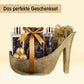 Accentra Luxus-Bade-Set, Geschenkset mit wunderschönen goldenen Glitzerpumps, 9-teiliges Luxus-Schönheitsset 