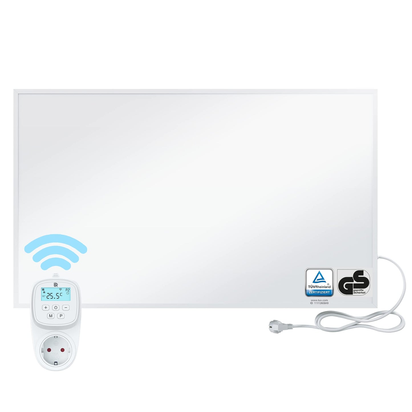 BR Bringer Infrarotheizung, 600 Watt, elektrische Infrarotheizung, energiesparend, TÜV GS-geprüft, deutsche Qualitätsmarke 