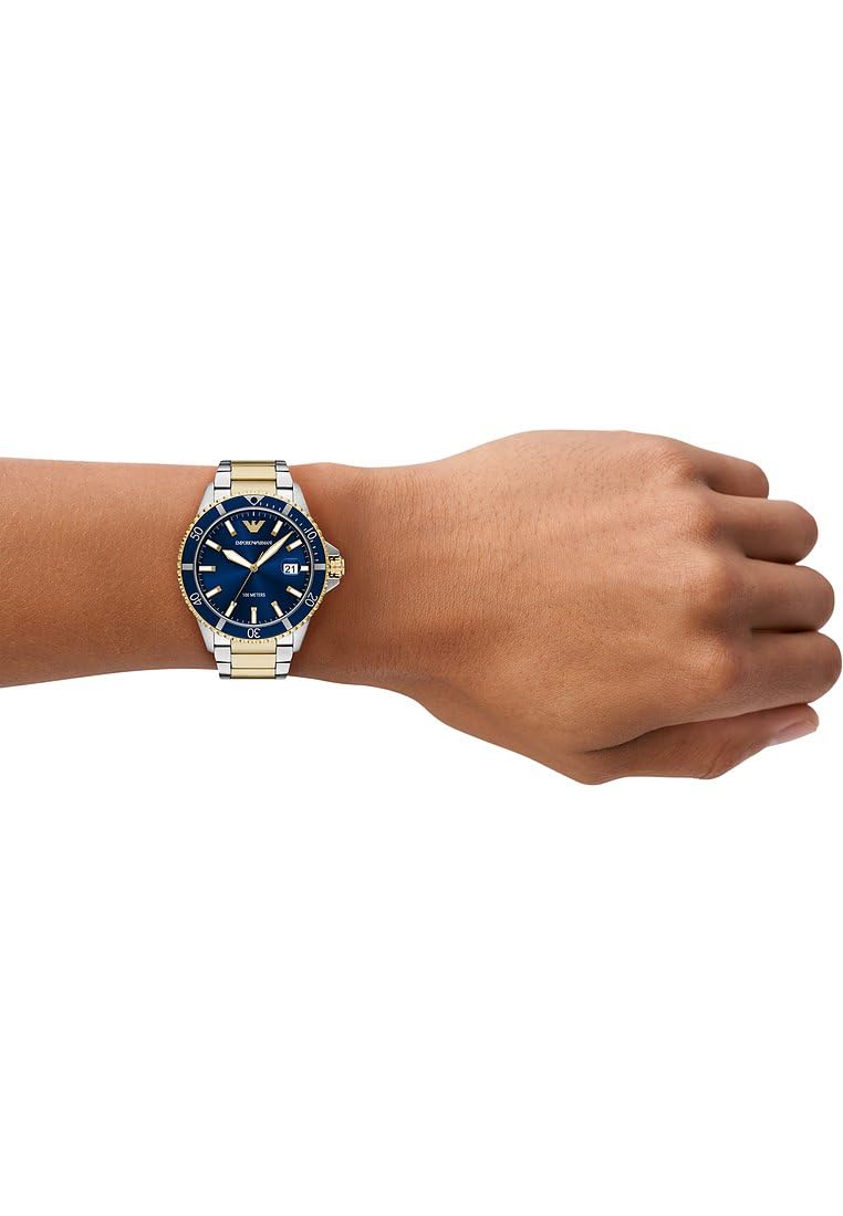 Emporio Armani Watch for Men, Quartz Three Hand Date Movement